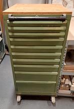 Metalen ladekast, gereedschapskast, werkplaatskast, Doe-het-zelf en Bouw, Ophalen, Gebruikt