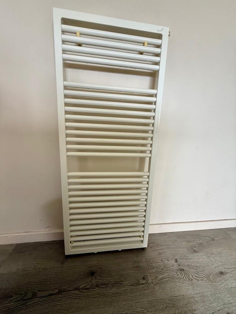 Radiateur sèche-serviettes blanc, 120 x 50 cm, supports incl, Bricolage & Construction, Chauffage & Radiateurs, Utilisé, Radiateur