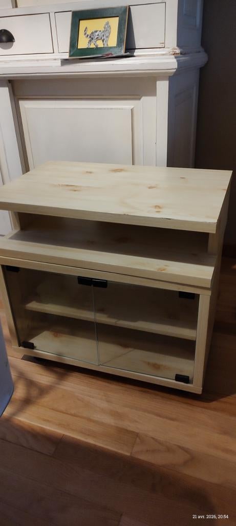 Petit meuble TV imitation bois clair., Maison & Meubles, Armoires | Secrétaires