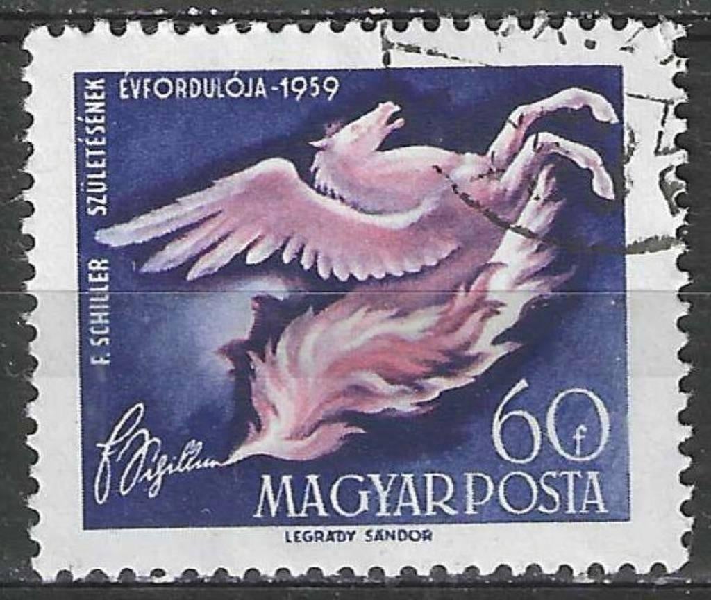 Hongrie 1959 - Yvert 1312 - Joseph Haydn - 60 fi. (1ER), Timbres & Monnaies, Timbres | Europe | Hongrie, Envoi, Affranchi