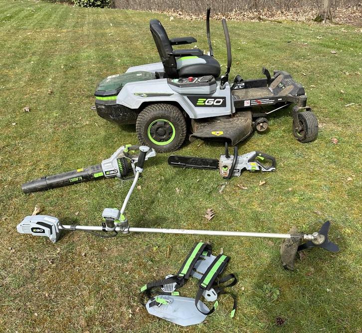 Tondeuse Ego Z6 électrique Accu 2022 (36h), Jardin & Terrasse, Tondeuses autoportées, Utilisé, 90 à 120 cm, Fonction de mulching