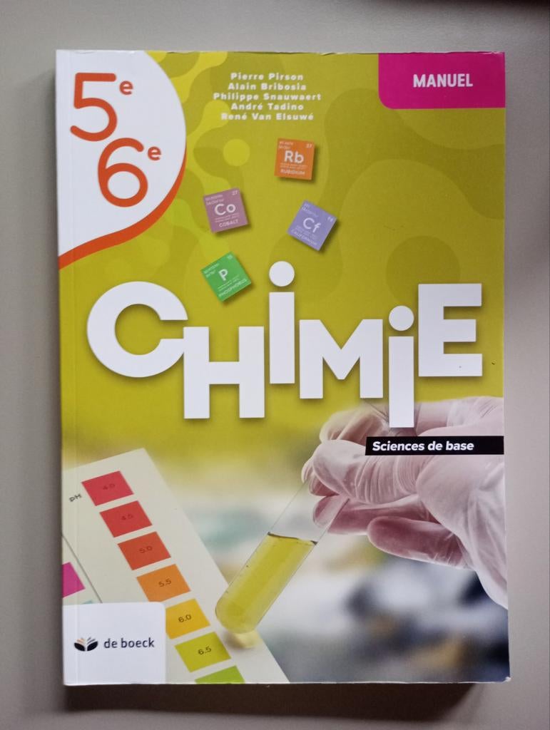 Chimie - Sciences de base- 5,6., Livres, Chimie, Enlèvement, Utilisé, Secondaire