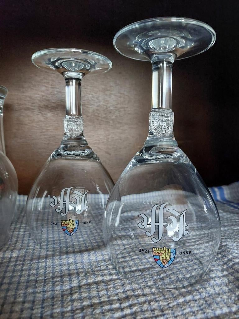 Orgineel Leffe bierglas 2x, Verzamelen, Ophalen of Verzenden