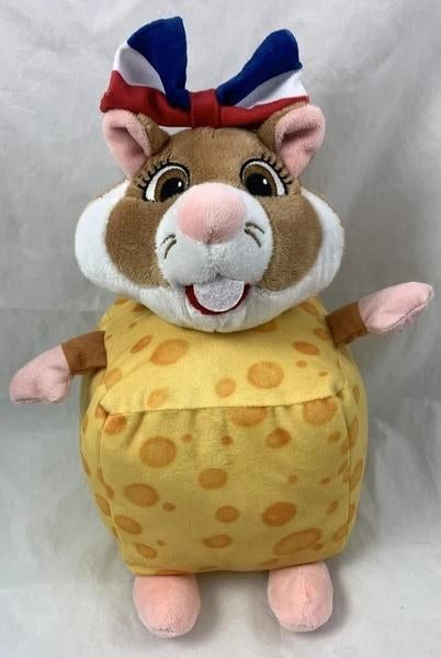 Albert Heijn AH Hamster Knuffel Kaas Vlag Strik Knuffel, Hamster, Zo goed als nieuw, Middelgroot (20 tot 80 cm), Meerkleurig
