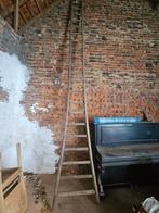 Zeer grote houten ladder (5m, 21 tredes), Doe-het-zelf en Bouw, Ladders en Trappen, Ophalen, Ladder