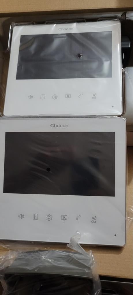 Videofoon met 2 ultradunne 7" schermen - wit voor 2 verdiepi, Ophalen of Verzenden