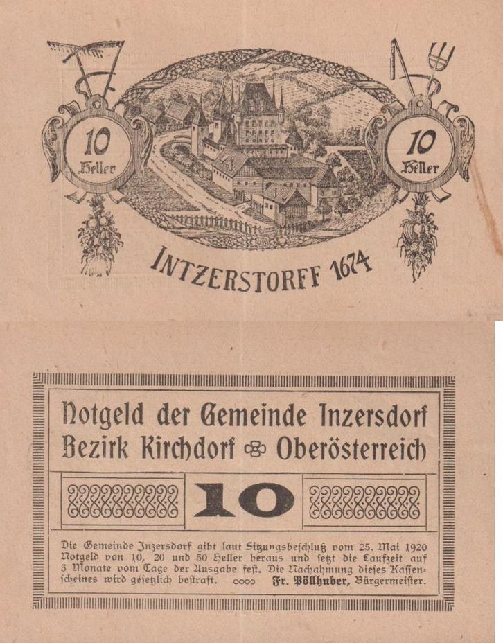 Intzerstorff, Postzegels en Munten, Bankbiljetten | Europa | Niet-Eurobiljetten, Setje, Oostenrijk, Ophalen of Verzenden