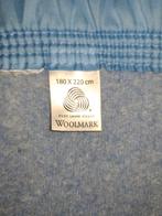 100% wollen deken Woolmark, Ophalen of Verzenden, Gebruikt, Blauw, Deken of Dekbed