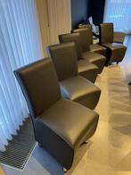 Zes eetkamerstoelen, Huis en Inrichting, Stoelen, Ophalen, Zo goed als nieuw, Grijs