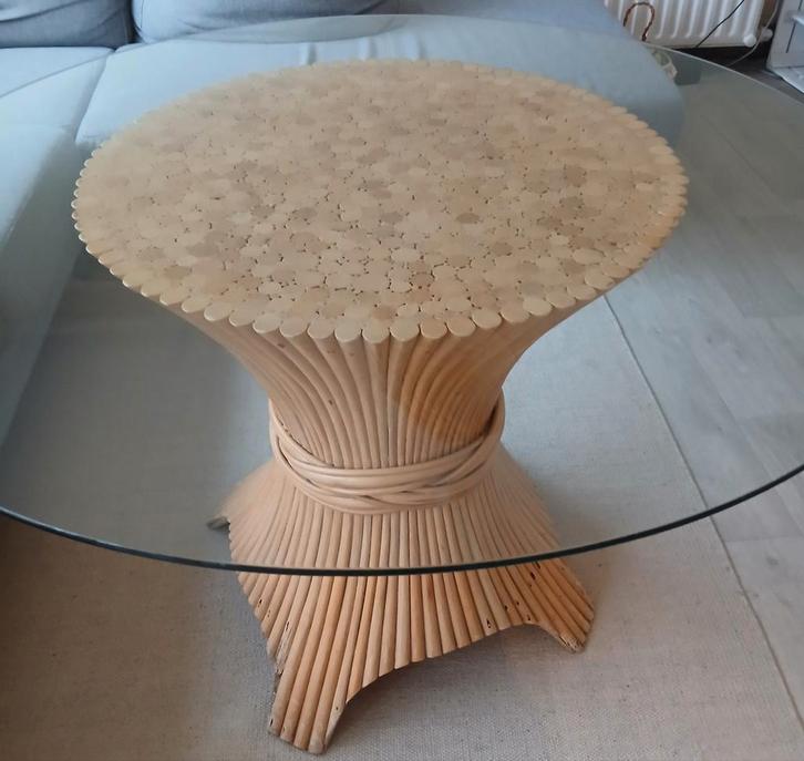 Vintage wheat sheaf korenschoof tafel McGuire, Antiek en Kunst, Antiek | Meubels | Tafels, Ophalen