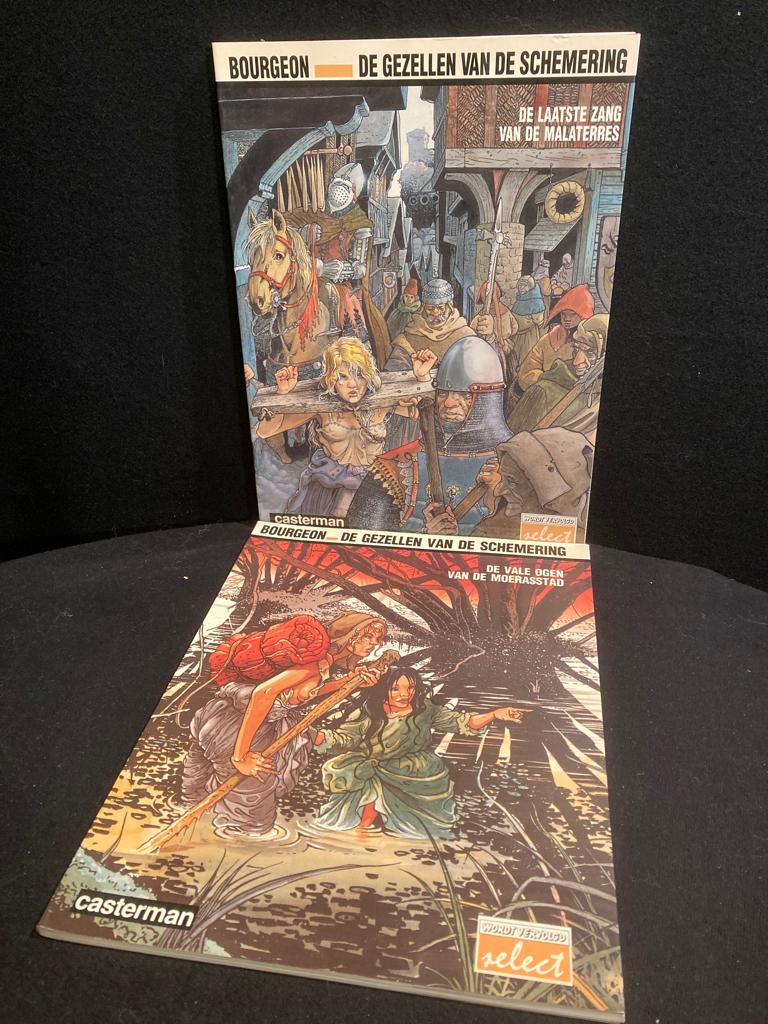 Bourgeon, de gezellen van de schemering, 2 bd's Néerlandais, Livres, BD, Plusieurs BD, Enlèvement ou Envoi, Comme neuf, Bourgeon