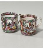 2 Antieke Chinese Rose Porcelain Teacup porselein theekopjes, Antiek en Kunst, Ophalen of Verzenden