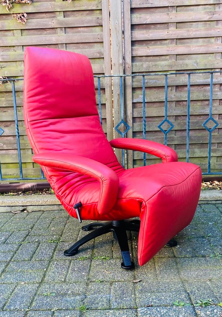 Super Mooie JORI Yoga relaxfauteuil, Huis en Inrichting, Fauteuils, Leer, Metaal, Ophalen of Verzenden