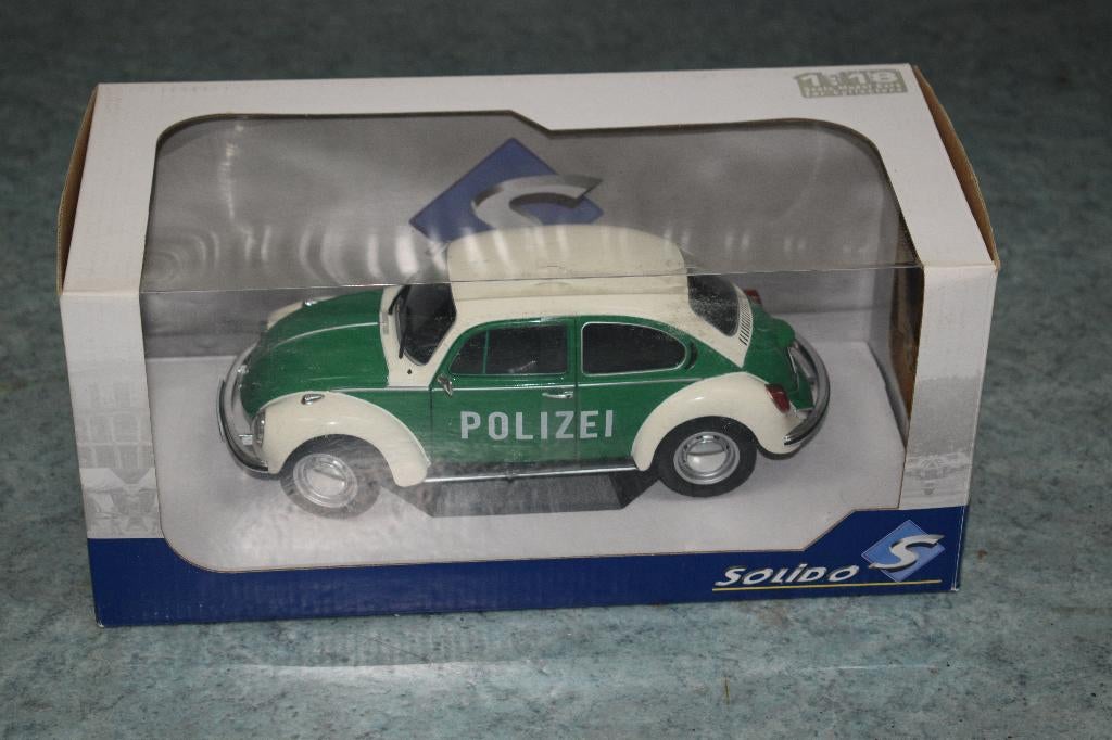 Zeldzame 1:18 nieuwe solido Volkswagen Beetle Polizei, Ophalen of Verzenden, Gebruikt, Auto, Solido