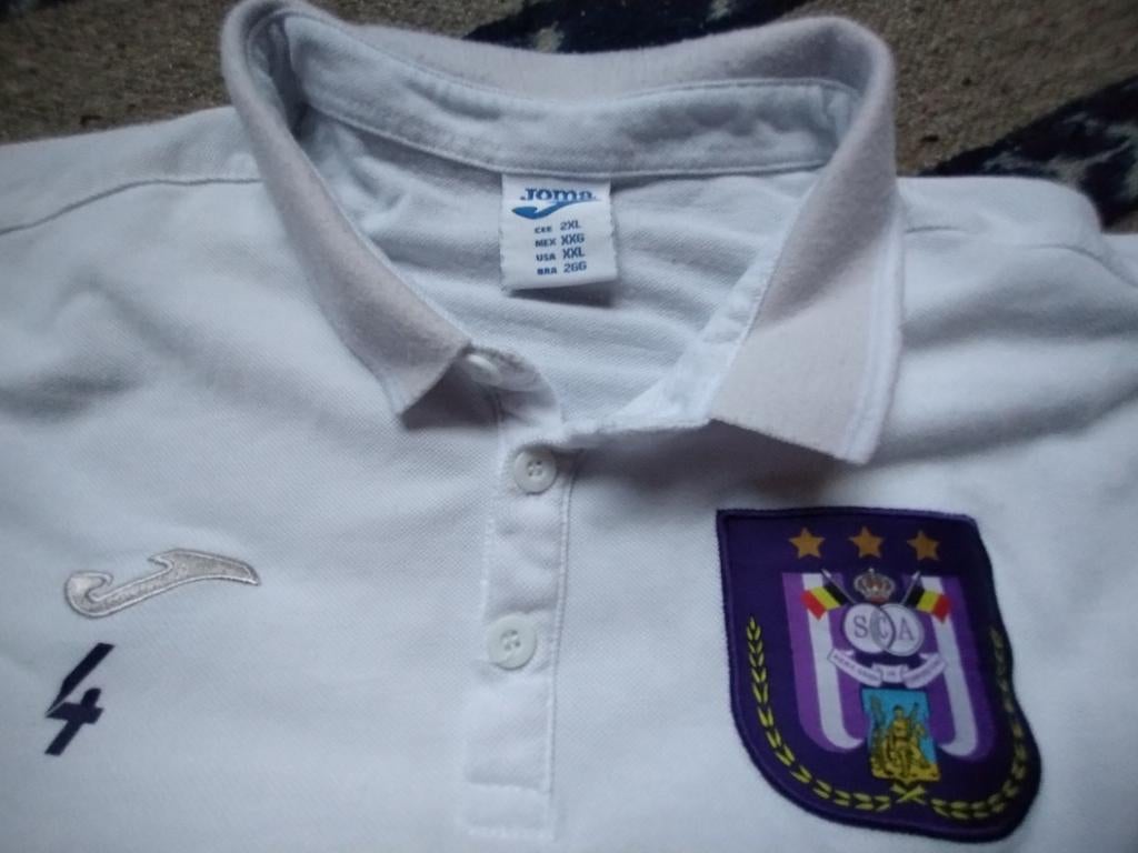 Polo wit Anderlecht 2 maal XL, Sport en Fitness, Voetbal, Ophalen