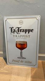 La Trappe blikken bord., Verzamelen, Biermerken, Reclamebord, Plaat of Schild, Ophalen of Verzenden, Zo goed als nieuw, La Trappe