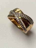 Ring geel goud 18 karaat. 0.30 karaat briljant., Bijoux, Sacs & Beauté, Bagues, Jaune, Enlèvement ou Envoi