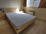 Tweepersoonsbed met matras, Huis en Inrichting, Slaapkamer | Bedden, Ophalen, Gebruikt, Beige, Tweepersoons