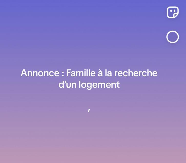 Annonce : Famille à la recherche d’un logement, Immo, Chambre recherche