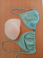 turquoise lichtblauw bovenstuk bikini verschuifbare cups , S, Enlèvement ou Envoi, Comme neuf, Bleu, Bikini