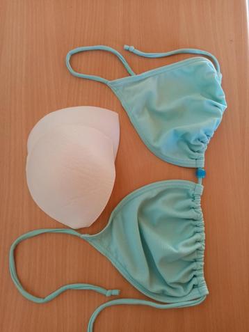 turquoise lichtblauw bovenstuk bikini verschuifbare cups , S beschikbaar voor biedingen