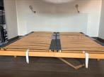 2 lattoflexen op pootjes, handmatig verstelbaar, Ophalen, Bruin, Tweepersoons, 180 cm