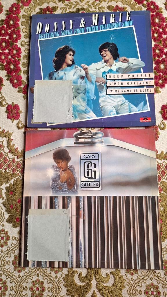 LP Gary Glitter met GG of Donny & Mary Featuring songs, Cd's en Dvd's, Vinyl | Pop, Gebruikt, 1960 tot 1980, 12 inch, Ophalen of Verzenden