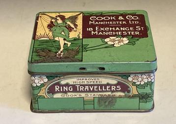 Vintage blik Cook & Co Ring Travellers beschikbaar voor biedingen