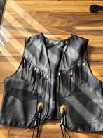 Vintage damesgilet met franjes. kleine maat, Ophalen of Verzenden, Zo goed als nieuw
