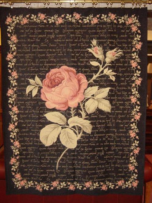 NIEUW WANDTAPIJT WANDKLEED ROOS GROOT  gobelin flamant, Antiek en Kunst, Antiek | Tapijten, Tafelkleden en Textiel, Ophalen of Verzenden