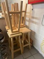 10 tabourets de bar en bois, Enlèvement, Comme neuf