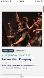Kaarten Akrham Kahn, Tickets en Kaartjes, Drie personen of meer, September, Ballet of Dans