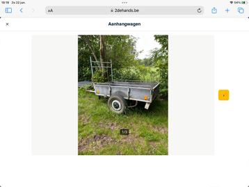 Aanhangwagen beschikbaar voor biedingen