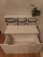 Meuble de rangement blanc Ikea, coffre à jouets, tiroirs, Maison & Meubles, 50 à 100 cm, Autres essences de bois, Enlèvement, Utilisé