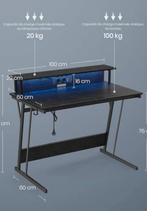Bureau Gaming avec Led et prises intégrées, Enlèvement, Comme neuf, Bureau
