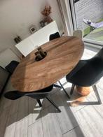 Prachtige ronde houten eettafel 1 jaar oud, Huis en Inrichting, Ophalen, Zo goed als nieuw