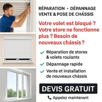 Réparation de stores et volets roulants – Rapide & garantie, Enlèvement