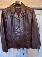 Vintage leren jas - s. Oliver - maat 42, Kleding | Dames, Paars, Maat 42/44 (L), Ophalen of Verzenden, Gedragen