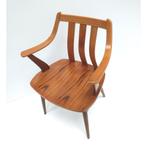 Fauteuil de bureau vintage au design scandinave rétro en tec, Envoi, Bois