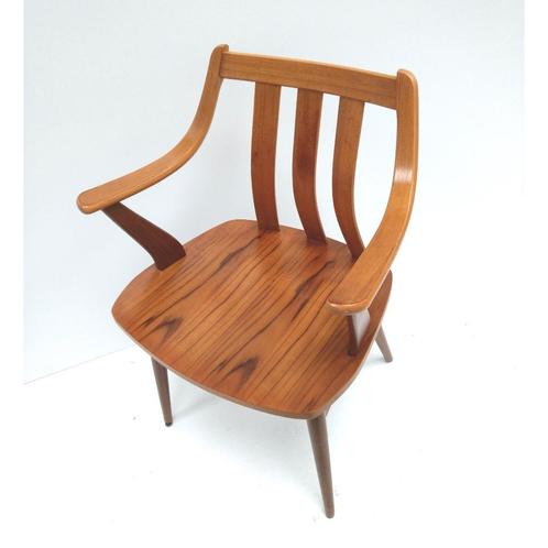 Vintage retro Scandinavisch design bureaustoel stoel in teak, Huis en Inrichting, Krukjes, Hout, Verzenden