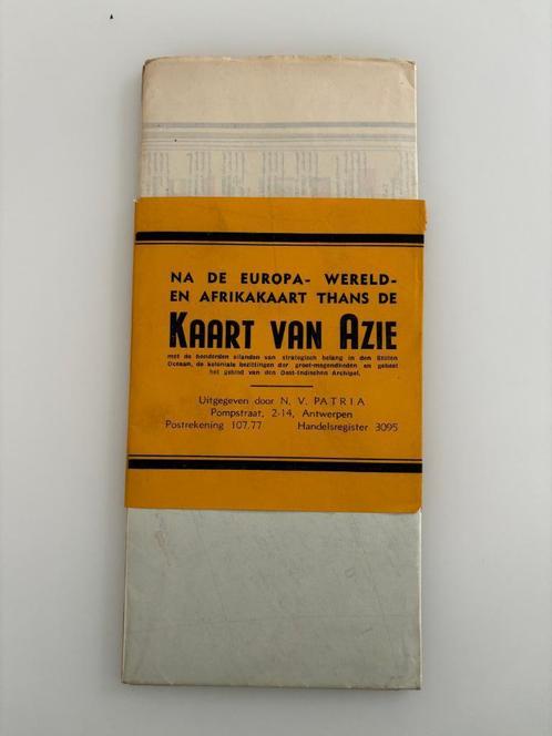 Carte vintage "Kaart van Azië" 1940, Antiquités & Art, Antiquités | Cartes scolaires, Géographie, Enlèvement ou Envoi