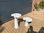2x Eros Side table Angelo Mangiarotti Carrara marmer, Ophalen of Verzenden, Arabescato Travertin mortex cassina b&b italia artifort knoll