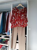 broek en blousse, Kleding | Dames, Zo goed als nieuw, Geen merk, Rood, Ophalen