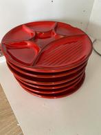 Vintage aardewerk fondueborden 1960’s, Antiek en Kunst, Ophalen of Verzenden