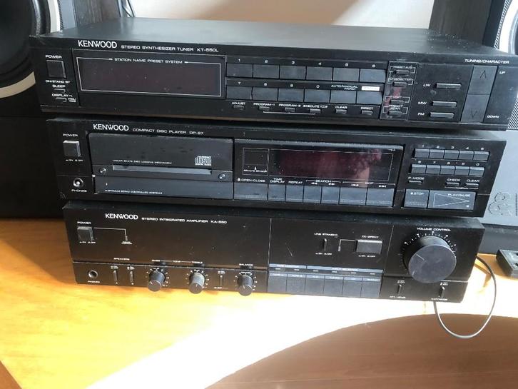 "Kenwood versterker + B&W DM1600 speakers – vintage hifi set, Audio, Tv en Foto, Stereoketens, Gebruikt, Cd-speler, Tuner of Radio