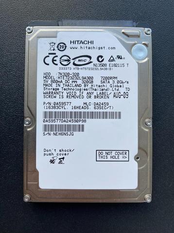HDD 320GB 2,5" harde schijf beschikbaar voor biedingen