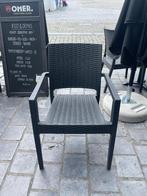 Zwarte terrasstoelen, Ophalen, Gebruikt, Kunststof, Stapelbaar