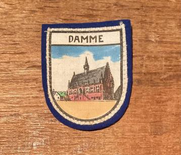 Vintage patch jaren 60 of 70 boekendorp Damme bij Brugge disponible aux enchères