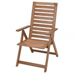 IKEA NÄMMARÖ Adjustable backrest chair, outdoor, foldable, Tuin en Terras, Ophalen, Zo goed als nieuw, Hout, Stapelbaar