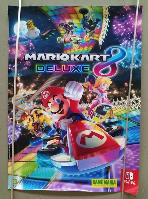 Leuke Poster - Mariokart Deluxe 8 - Nintendo - Mooie staat, Verzamelen, Posters, Gebruikt, Film en Tv, A1 t/m A3, Rechthoekig Staand